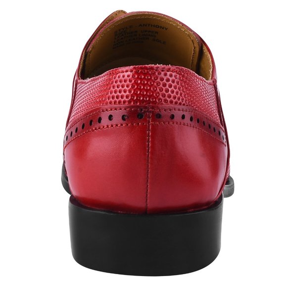 LIBERTYZENO Mens Tread Design Genuine Leather Lace Up Oxford Dress Shoes main image 6